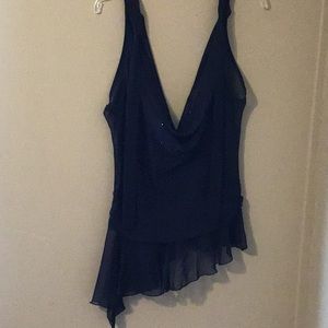 Black see-through top with sequins